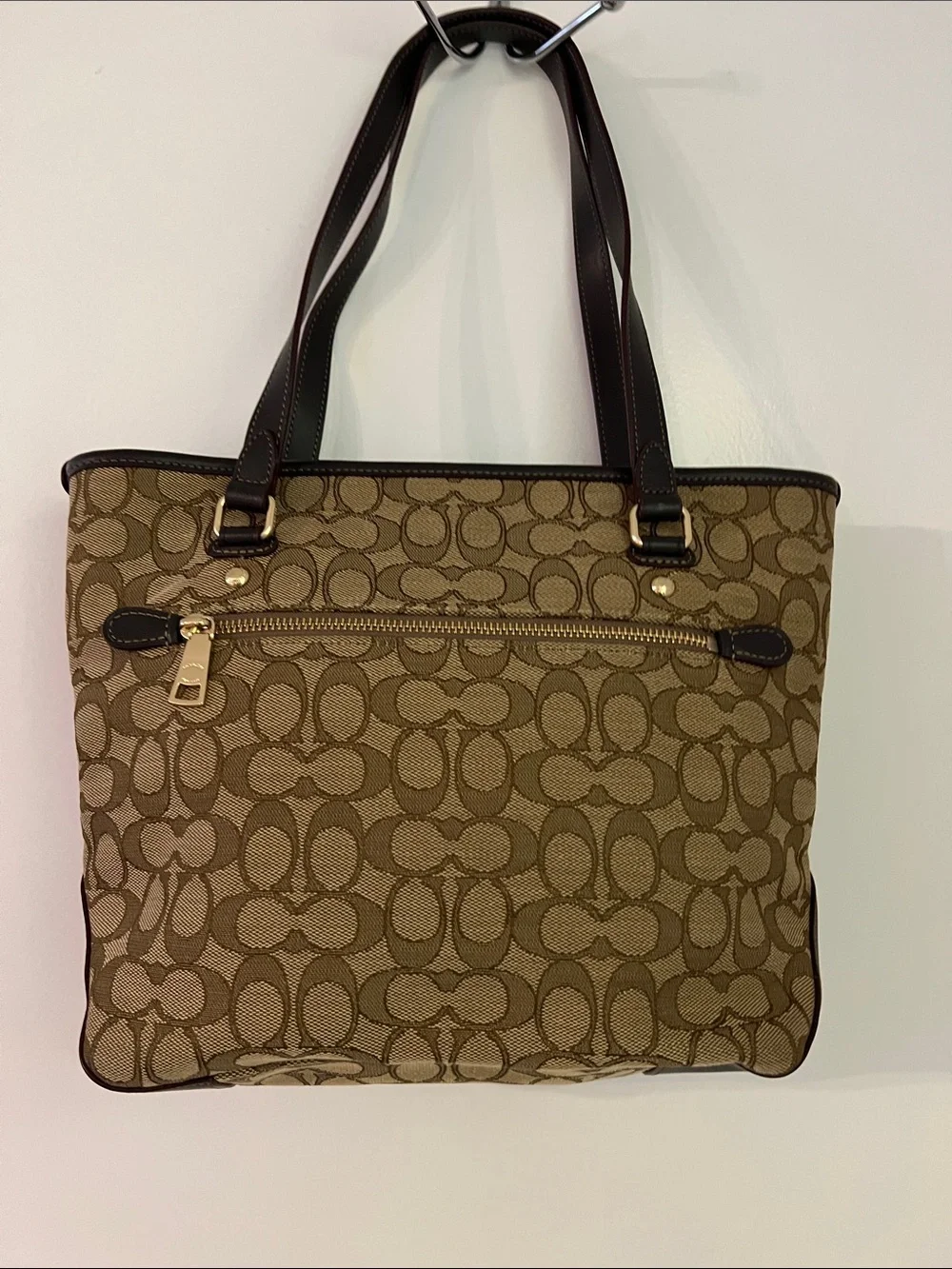 Coach Tan & Brown Signature Canvas Tote NO HANG TAG